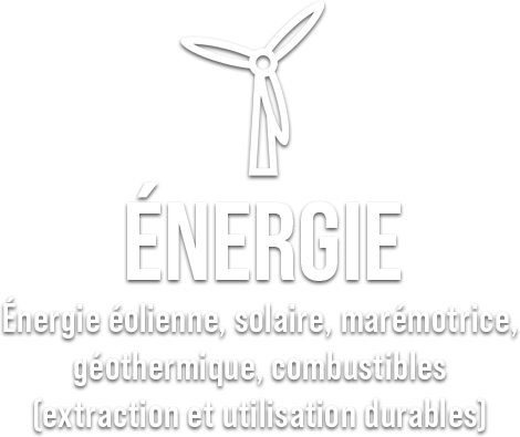 ÉNERGI - Énergie éolienne, solaire, marémotrice, géothermique, combustibles (extraction et utilisation durables)